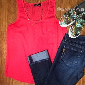 a.n.a Sleeveless Chevron Blouse